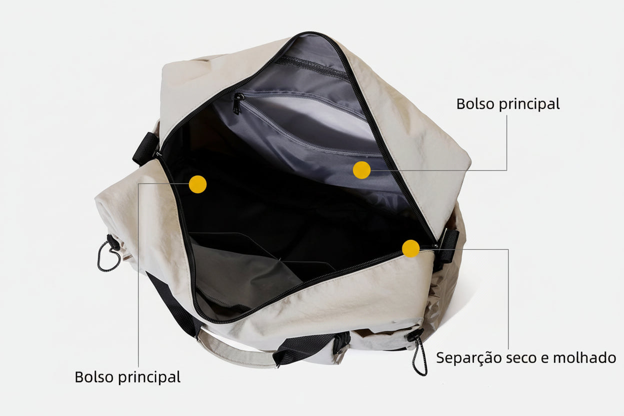 Saco Weekender Flow – Mobilidade e Elegância Funcional
