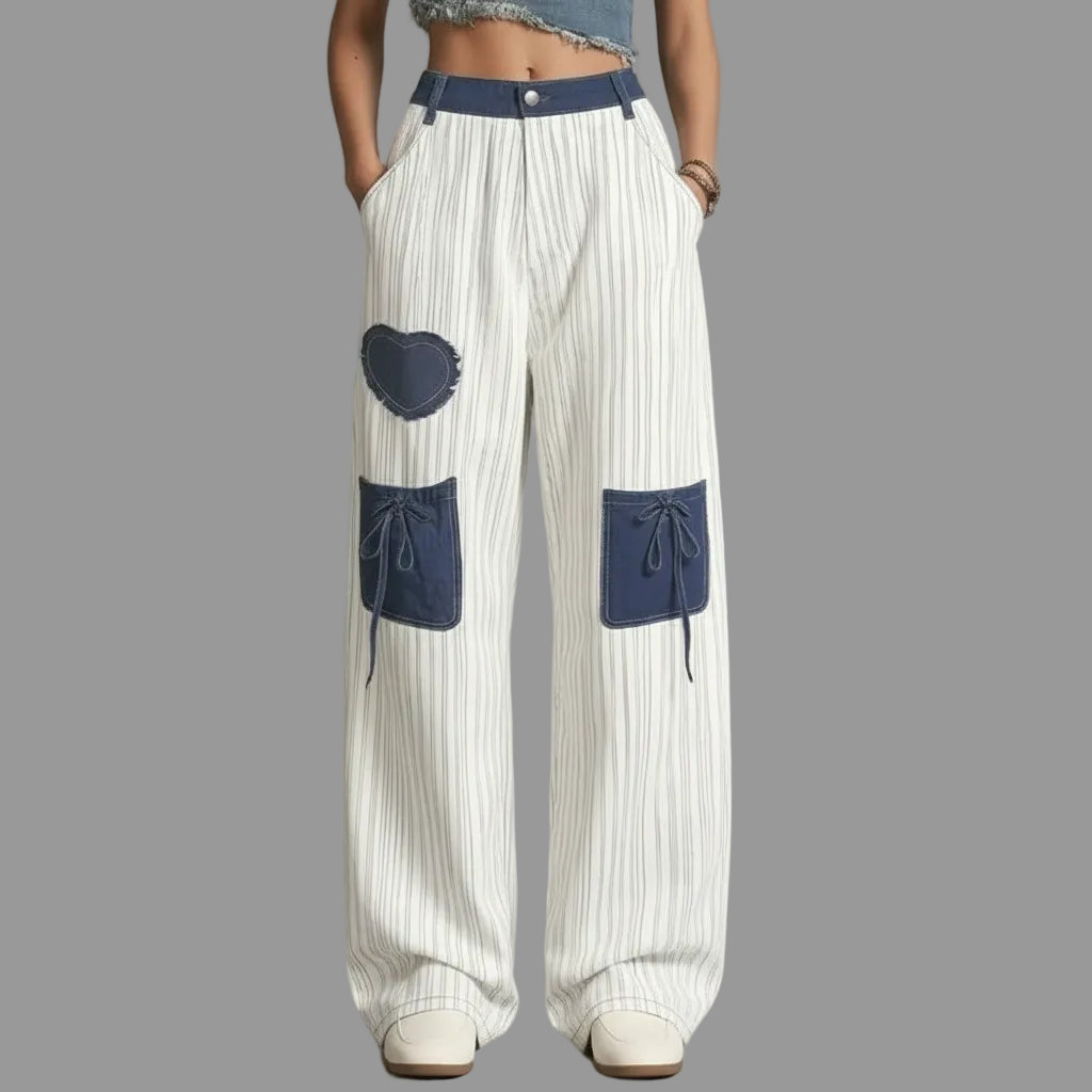 Calças Wide Leg com Bolsos Patchwork Urban Prana
