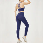 Conjunto de Yoga 2 Peças Shakti Cross azul noite