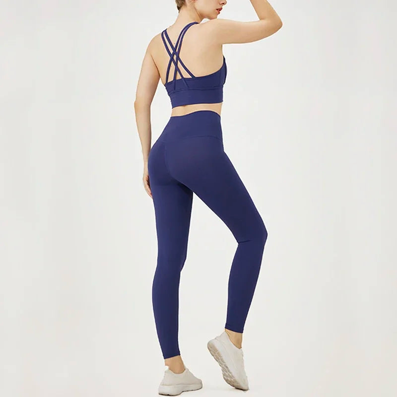Conjunto de Yoga 2 Peças Shakti Cross azul noite
