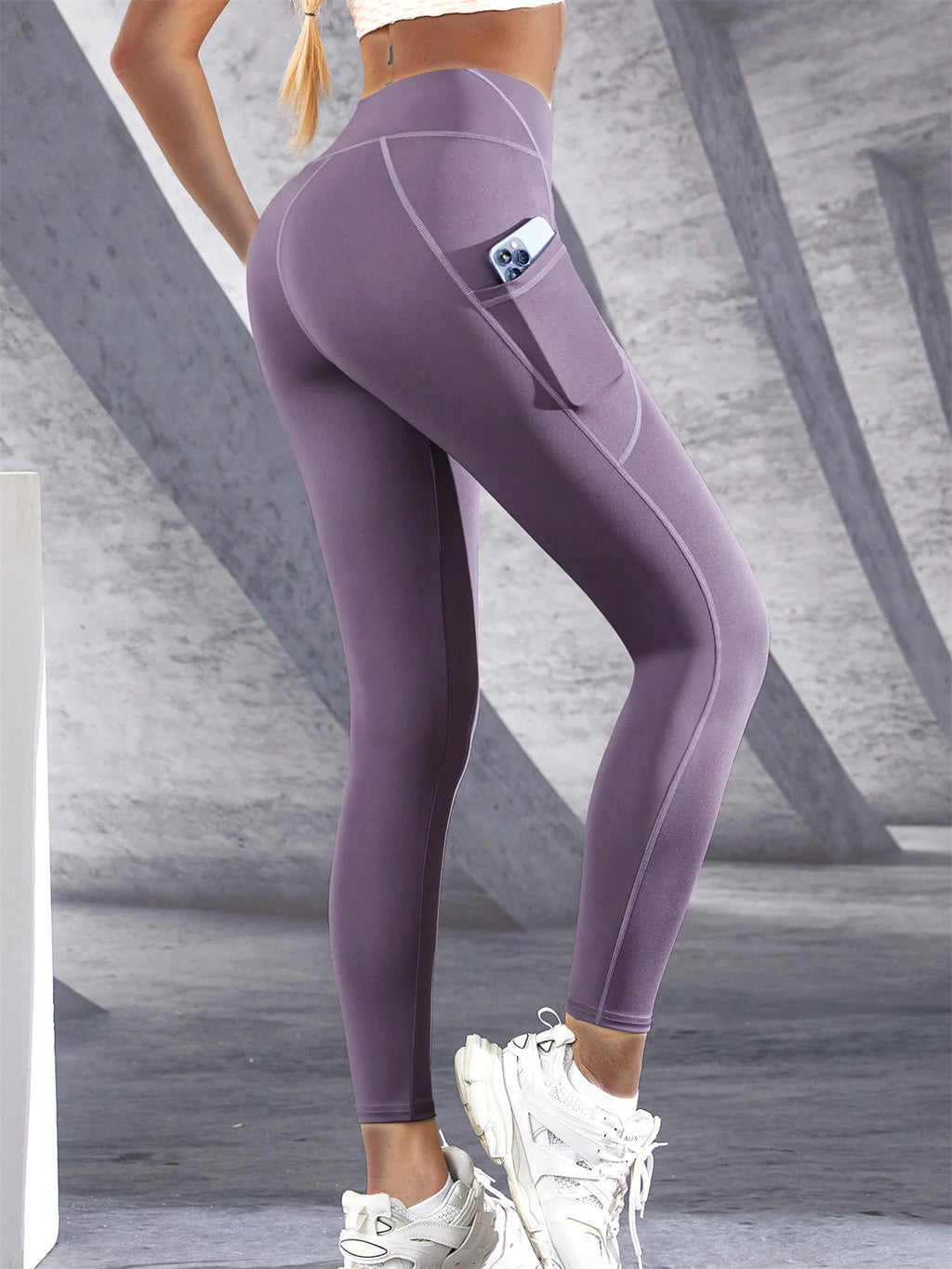Leggings de yoga elásticas para mujer con bolsillos