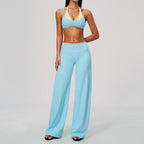 Conjunto de Yoga 2 Peças Shakti Contrast - Azul e Amarelo Modelo 1