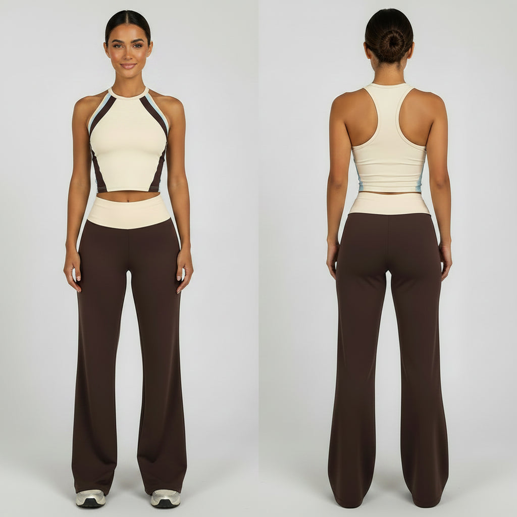 Conjunto de Yoga Top e Calças Wide Leg Shakti Move