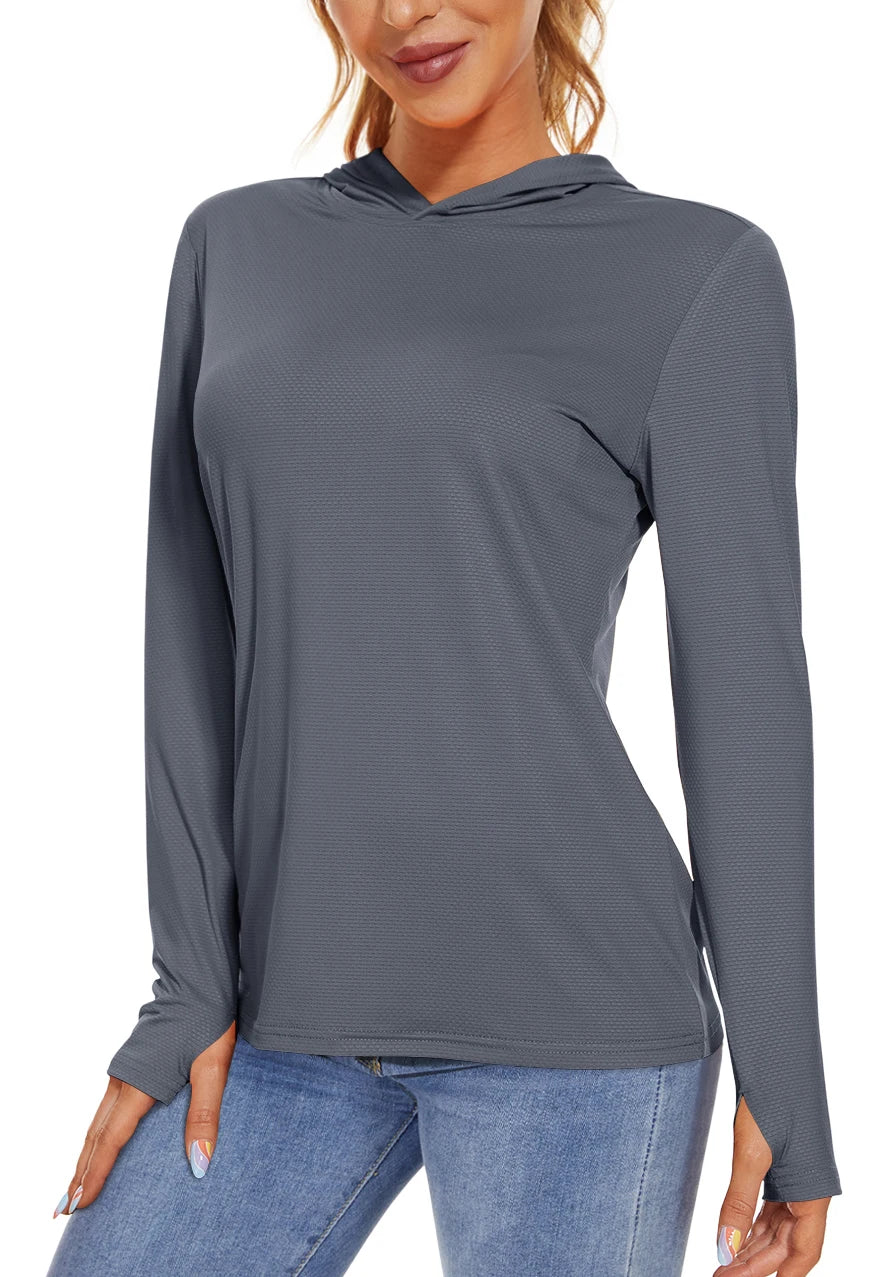 Camiseta SunGuard Flow – Manga Larga con Capucha y Protección UPF 50+