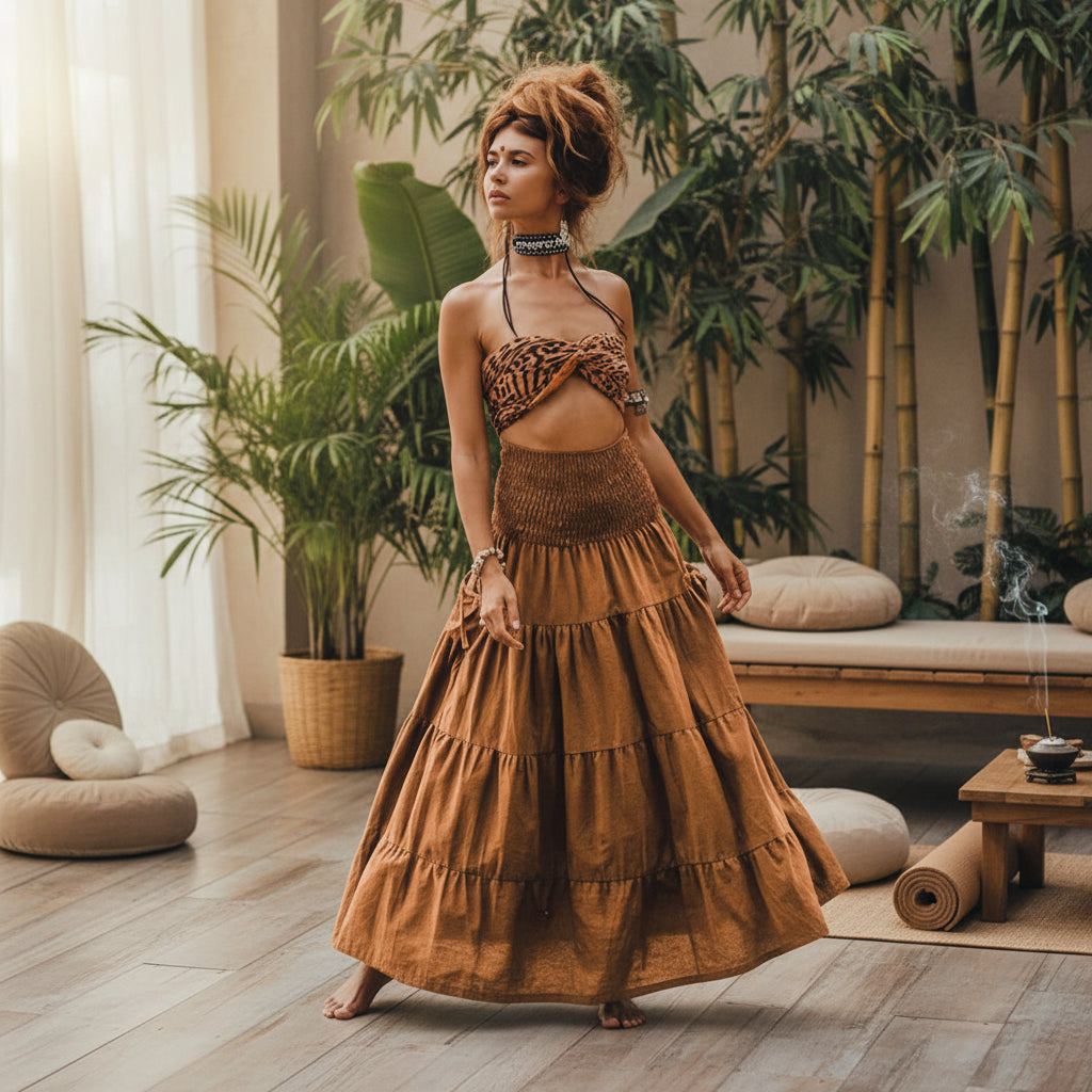Bohemian Flow Skirt – Boho Style Flowy Maxi Skirt