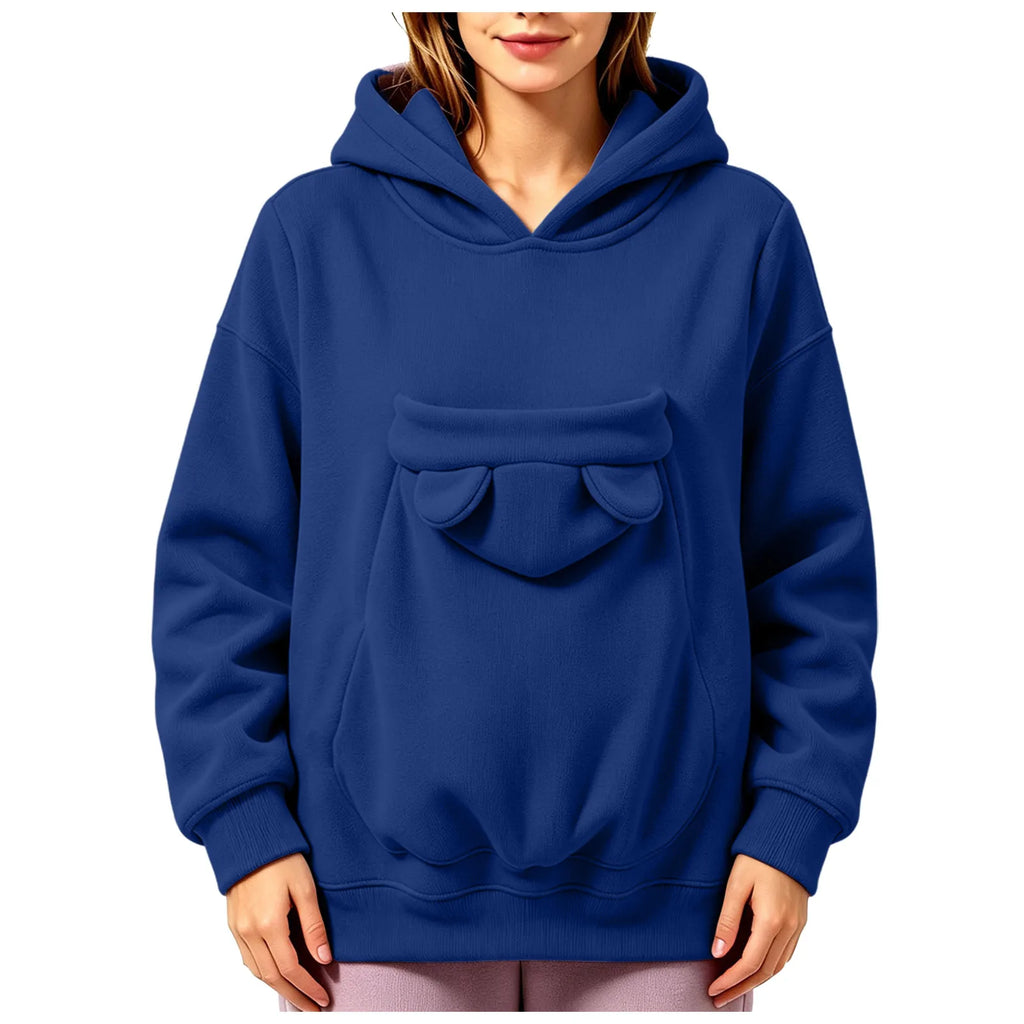 Sweatshirt com Capuz e Bolsa para Animal Prana Pet