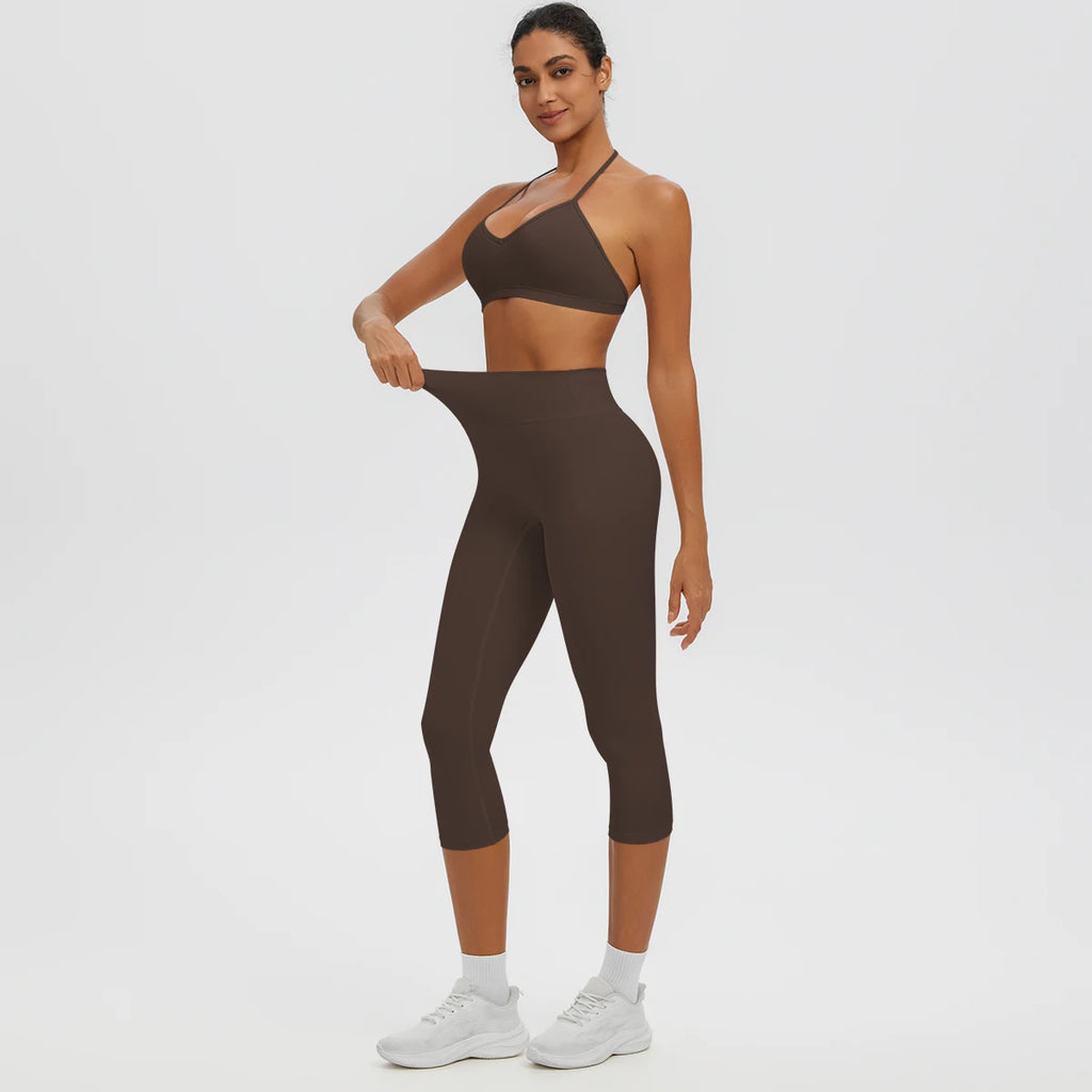 Conjunto de Yoga 2 Peças Shakti Ease café