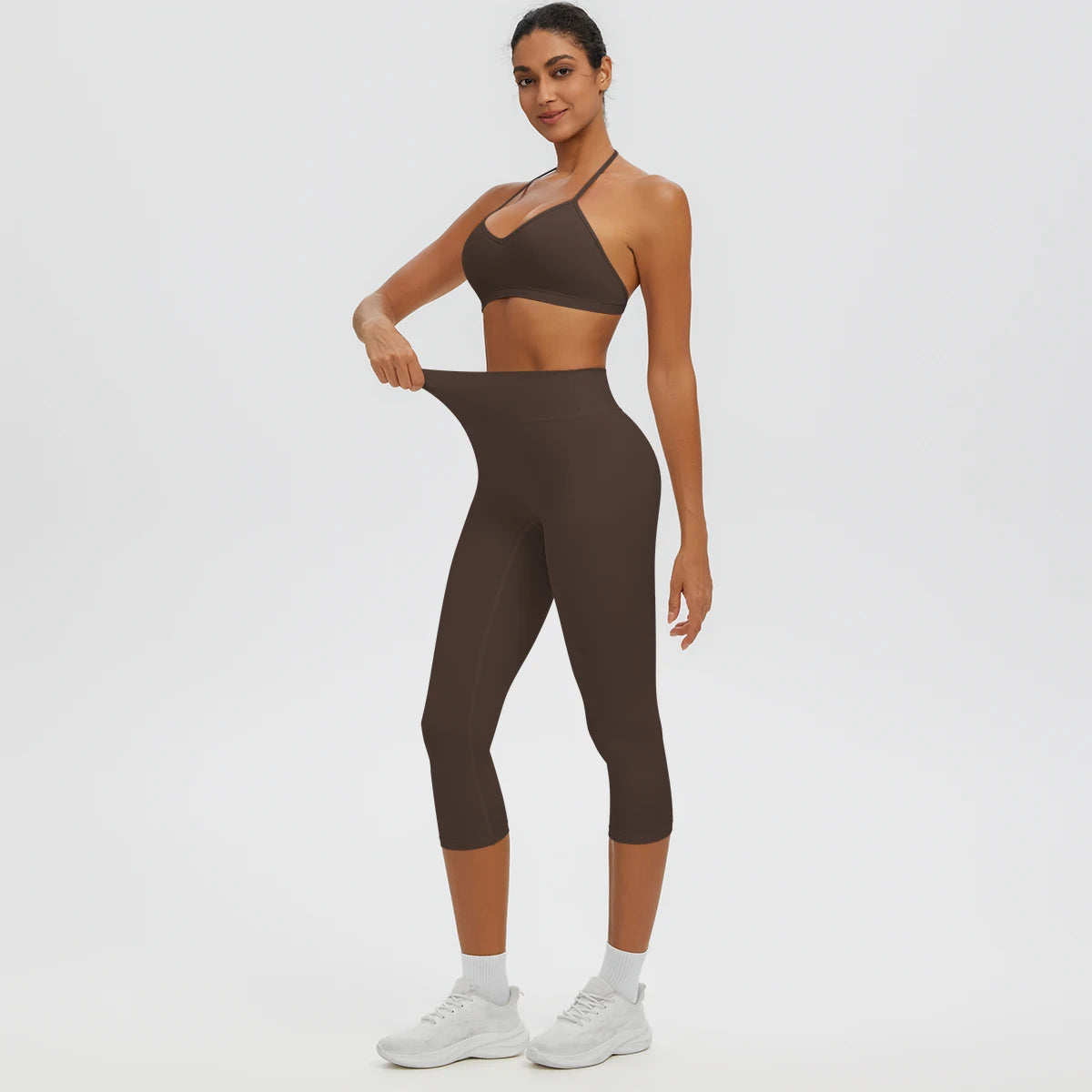 Conjunto de Yoga 2 Peças Shakti Ease café