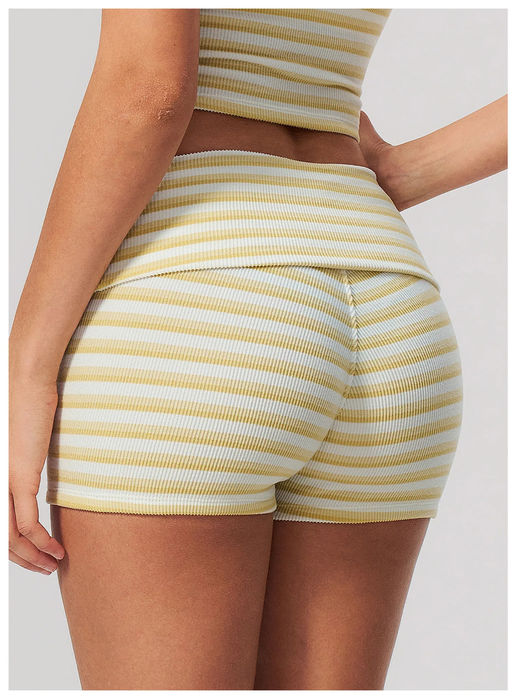 Calções de Yoga Cintura Dobrável Prana Stripe