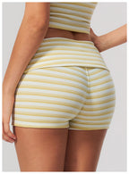 Calções de Yoga Cintura Dobrável Prana Stripe