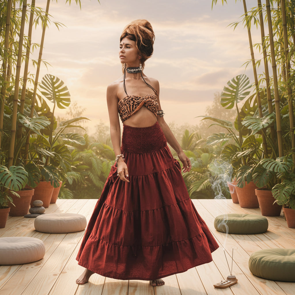 Bohemian Flow Skirt – Boho Style Flowy Maxi Skirt