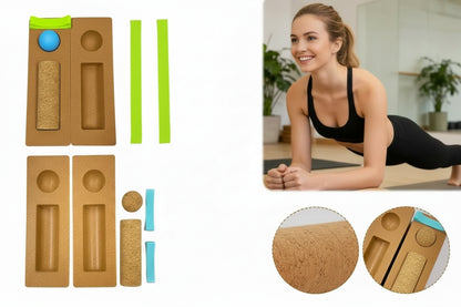 Kit Yoga Cork Harmony – Equilíbrio, Massagem e Movimento