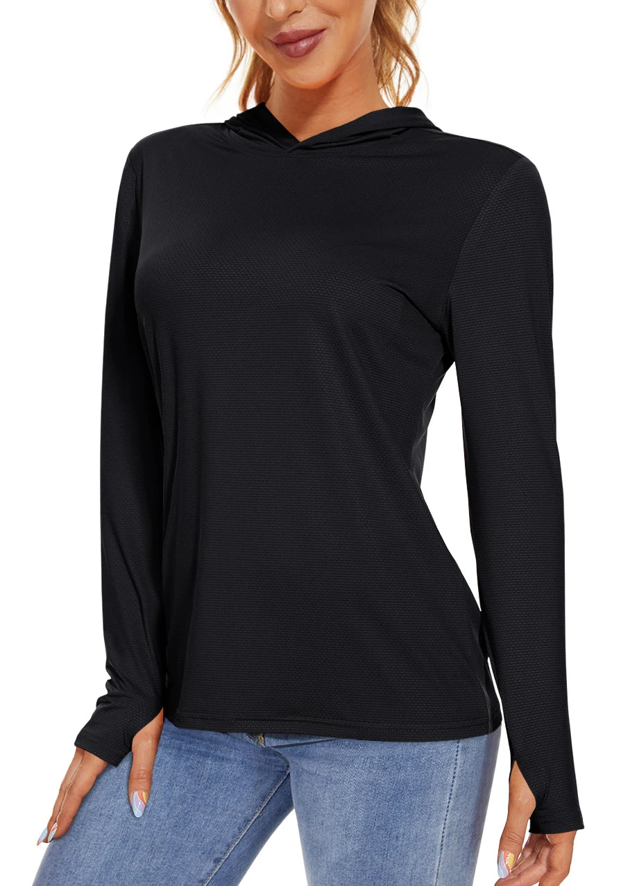 Camiseta SunGuard Flow – Manga Larga con Capucha y Protección UPF 50+