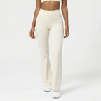 White Harmony Pants – Pantalones de Yoga Blancos de Pierna Ancha