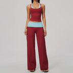 Conjunto de Yoga 2 Peças Shakti Contrast - Vermelho e Azul Modelo 4
