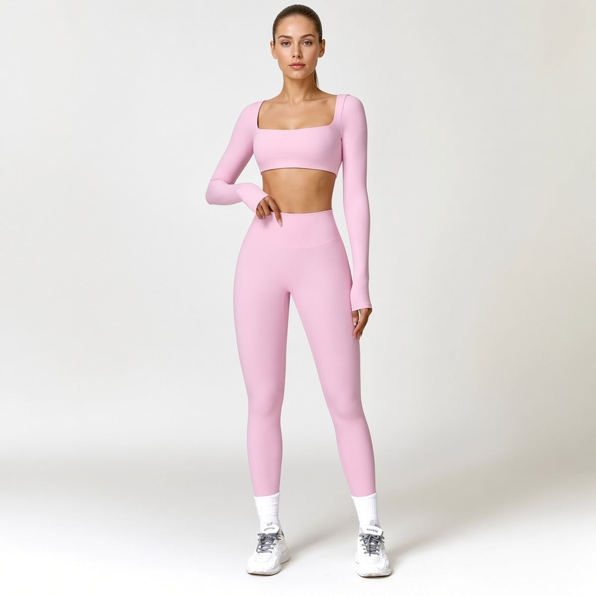 NirvaFit – Calças Slim de Yoga para Energia e Estilo Natural – capa em estúdio