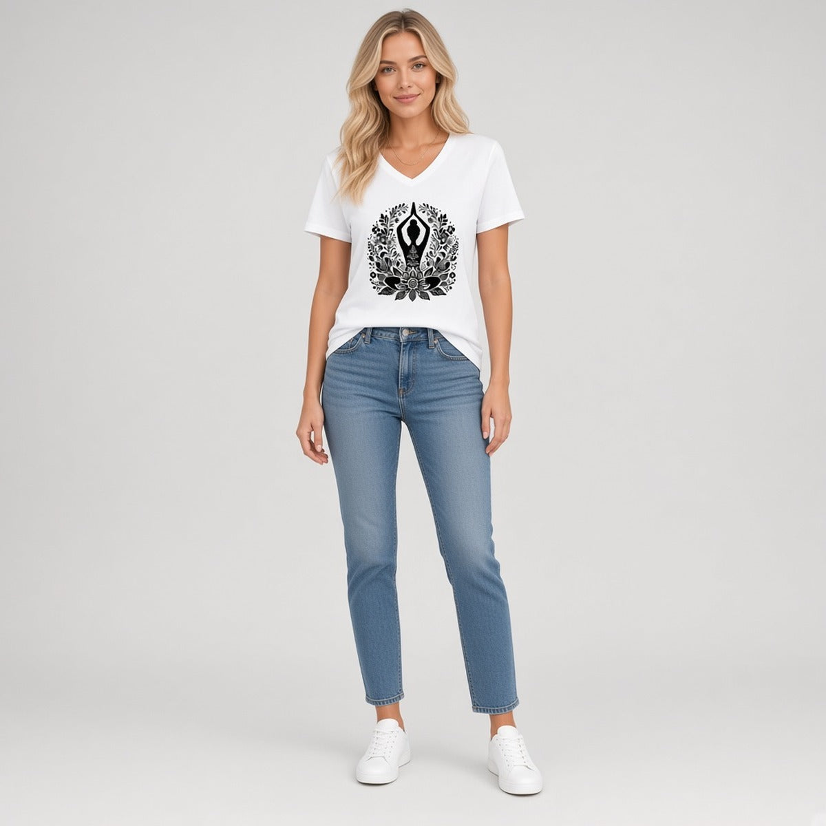 T-shirt Shakti Soft – Força que Floresce – capa em estúdio