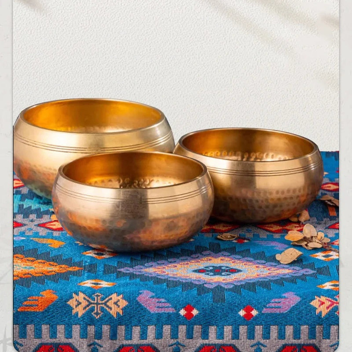 Tigelas tibetanas Dhvani em vários tamanhos