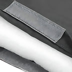 Detalhe da capa amovível com fecho de velcro e enchimento em espuma