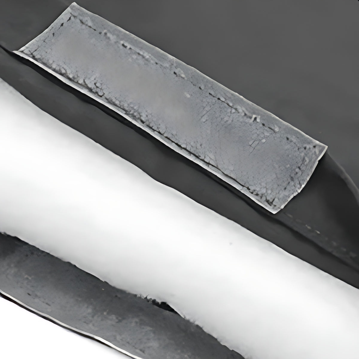 Detalhe da capa amovível com fecho de velcro e enchimento em espuma