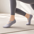 Meias de Yoga e Pilates Antiderrapantes para Mulher – lifestyle pormenor no tapete