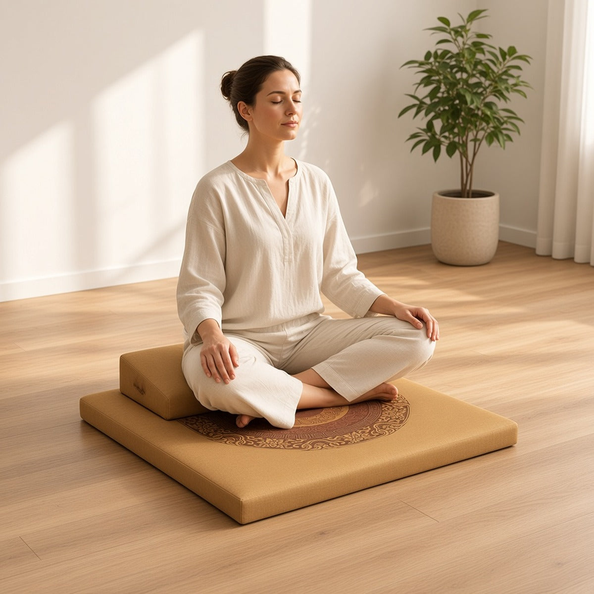 Almofada Tradicional de Tatami para Meditação – lifestyle meditação na almofada
