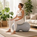 Bola de Yoga em Forma de Amendoim para Equilíbrio – lifestyle equilíbrio sentada na sala