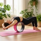 Kit Yoga Shakti – Roda e 7 Peças para Alinhamento, Força e Flexibilidade – lifestyle abertura do peito com a roda