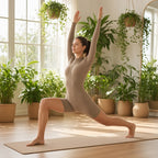 Macacão de Yoga com Leggings Integradas – Elegância e Suporte para o Corpo em Movimento – lifestyle yoga no estúdio