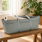 Bolsa Organizador Unissex para Desporto e Yoga – Grande Capacidade com Compartimentos para Sapatos e Zona Húmida – lifestyle saco com tapete no banco do estúdio