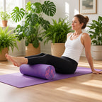Moksha Roll – Rolo de Espuma Multifuncional para Treinos e Massagem – lifestyle massagem dos gémeos no rolo