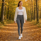 Sitala Core — Firmeza no Frio, Calor Interior – lifestyle num caminho de floresta no outono