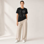 Nirmala – T-shirt de Yoga Minimalista com Flor de Lótus – Cor Preto