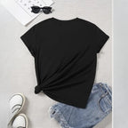 Nirmala – T-shirt de Yoga Minimalista com Flor de Lótus – Preto, vista de costas