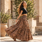 Prana Nomad saia longa boho em movimento