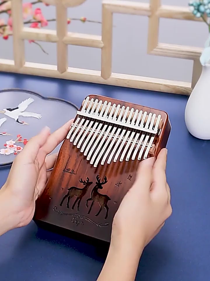Swara – kalimba de 17 teclas a ser tocada