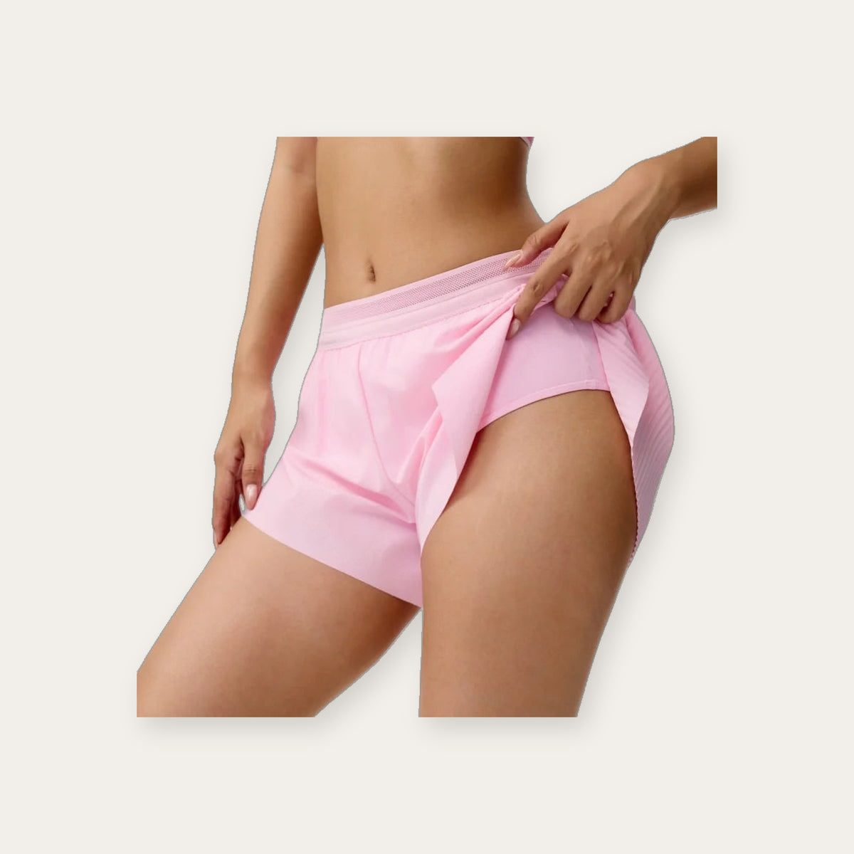 Idun Bloom – Calções plissados rosa com forro interior
