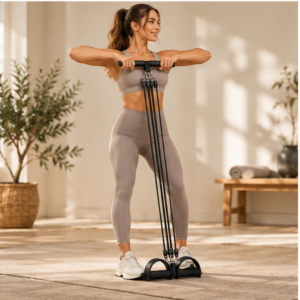 Shakti Core Trainer – mulher em treino de resistência em pé