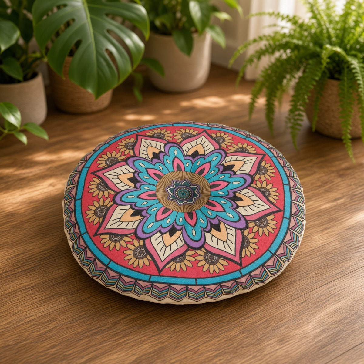 Almofada de meditação Shlama Rest da Shamar numa sala de yoga