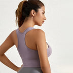 Virya – Top de Yoga, costas em estilo nadador, Lilás