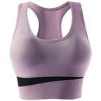 Virya – Top de Yoga com bojo, vista frontal, Lilás