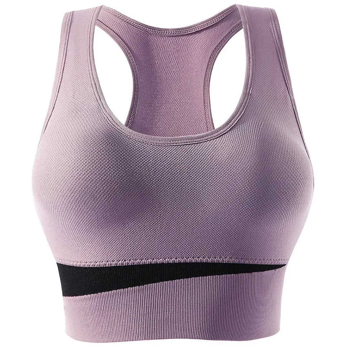 Virya – Top de Yoga com bojo, vista frontal, Lilás