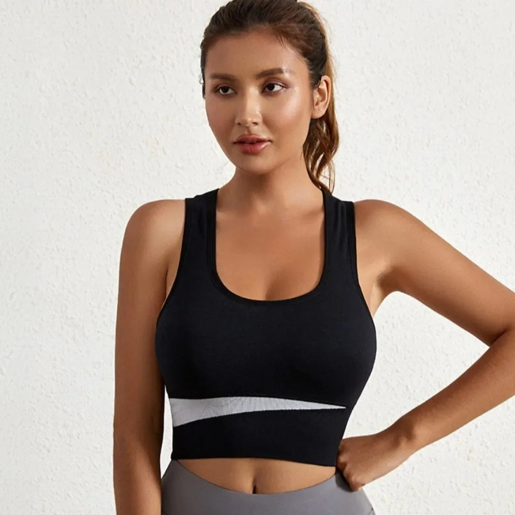 Virya – Top de Yoga com Costas Cruzadas, Preto